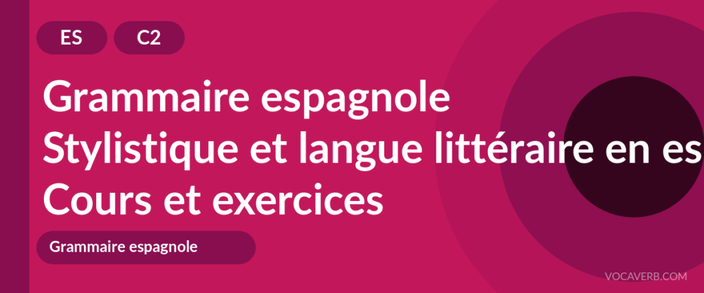 Stylistique et langue littéraire en espagnol