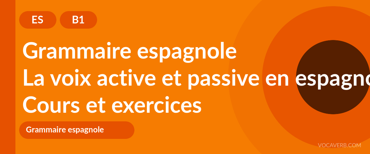 La voix active et passive en espagnol [B1] — VocaVerb