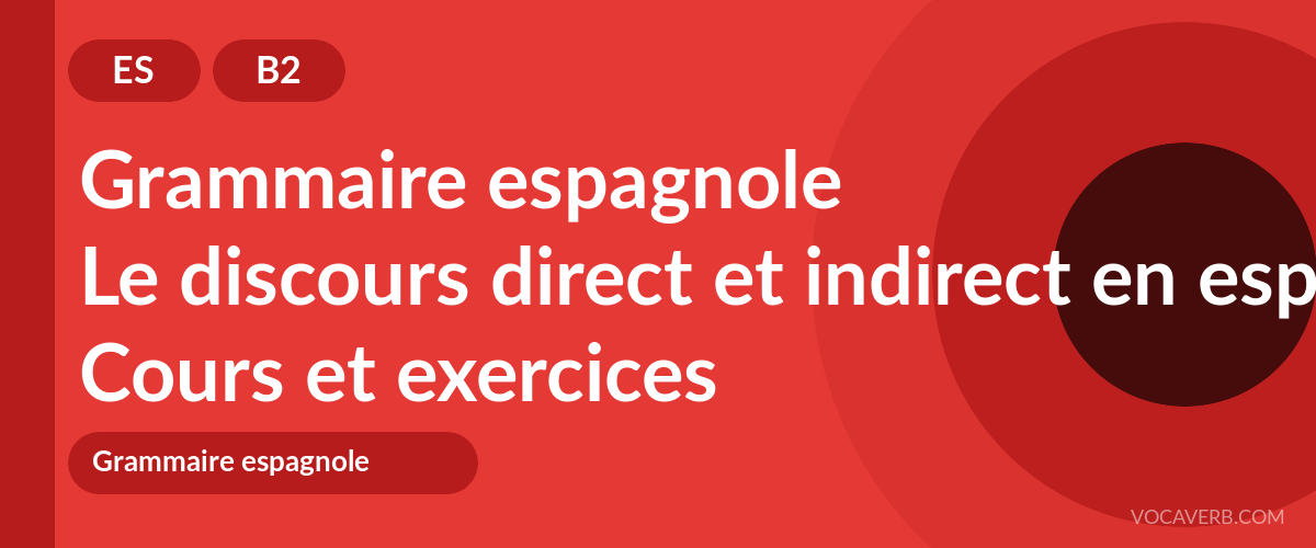 Le discours direct et indirect en espagnol [B2] — VocaVerb