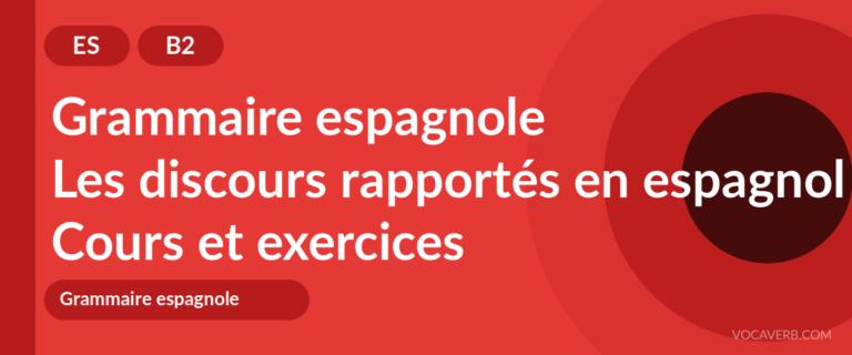 Les discours rapportés en espagnol [B2] — VocaVerb