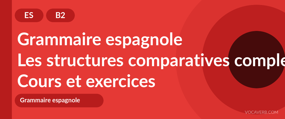 Les structures comparatives complexes en espagnol [B2] — VocaVerb