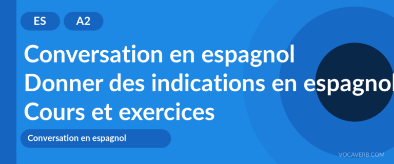 Donner des indications en espagnol [A2] — VocaVerb