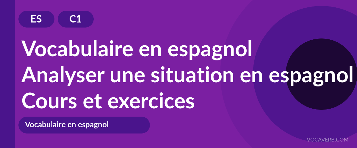 Analyser une situation en espagnol [C1] — VocaVerb