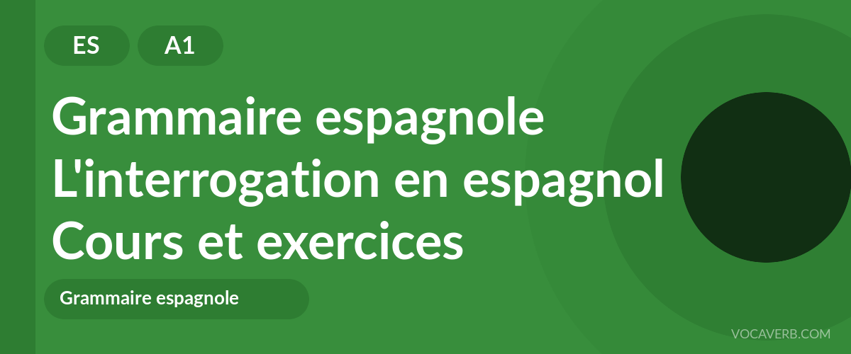 L'interrogation en espagnol [A1] — VocaVerb