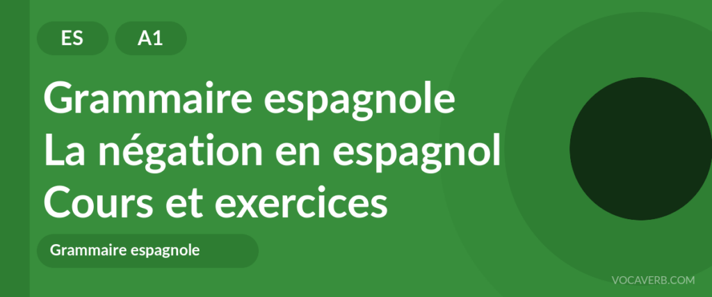 La négation en espagnol