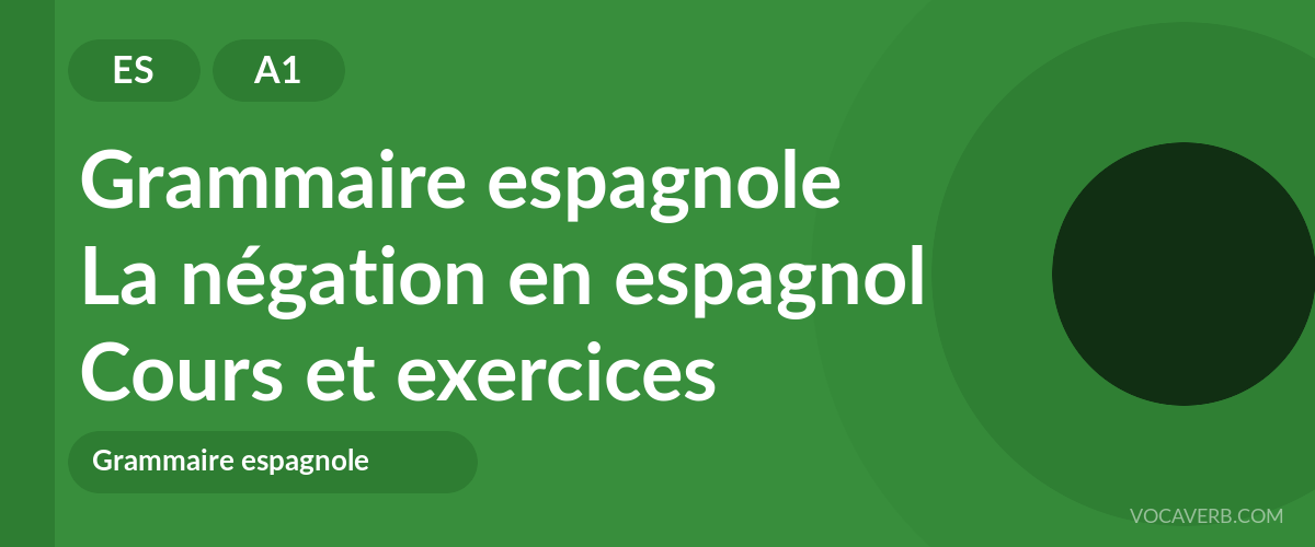 La négation en espagnol [A1] — VocaVerb