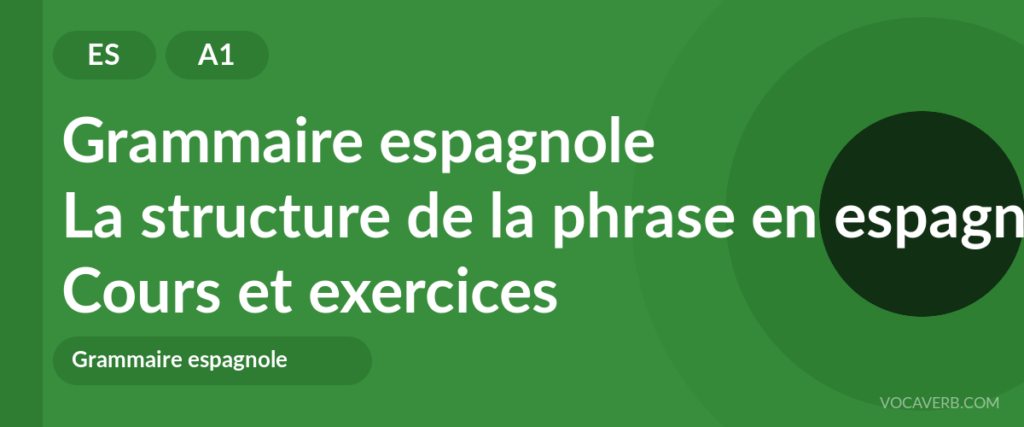 La structure de la phrase en espagnol