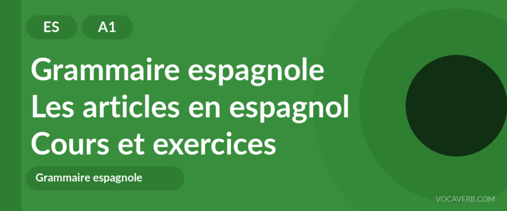 Les articles en espagnol