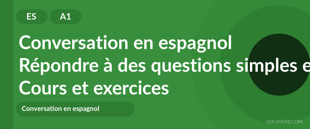 Répondre à des questions simples en espagnol