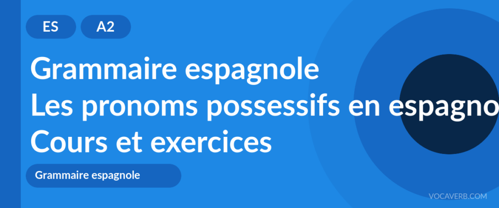 Les pronoms possessifs en espagnol