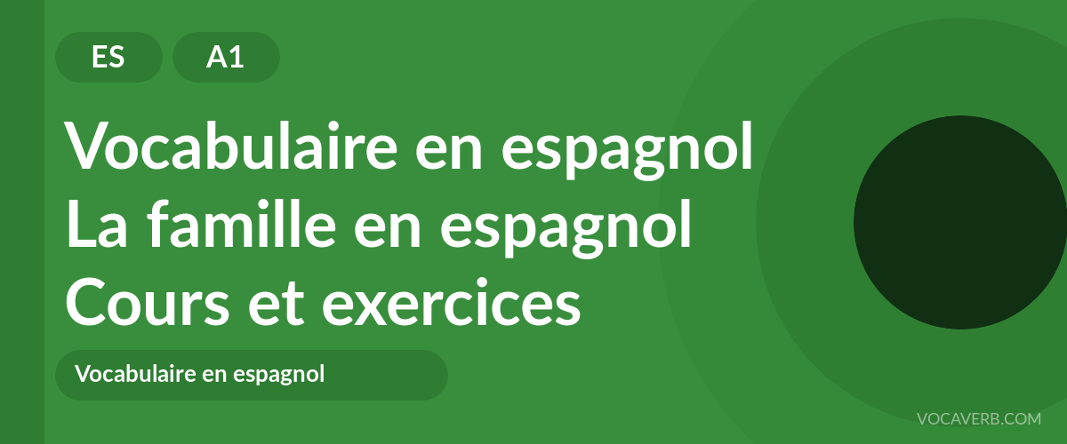 La famille en espagnol [A1] — VocaVerb