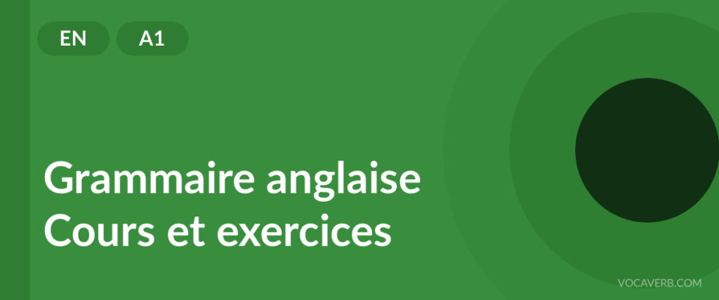 Grammaire anglaise