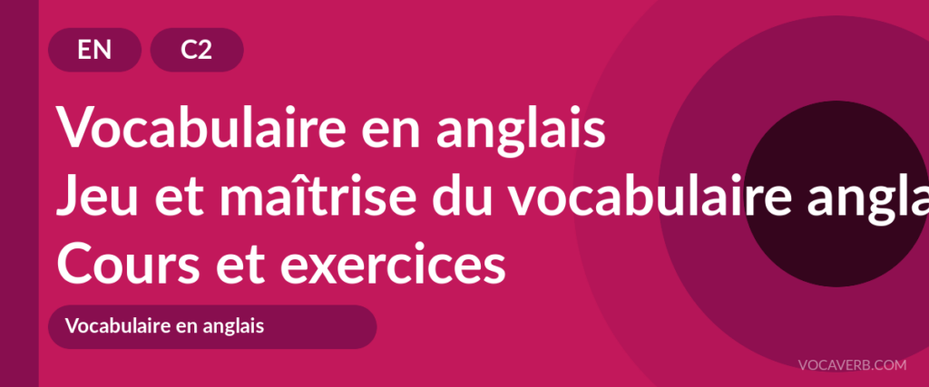Jeu et maîtrise du vocabulaire anglais
