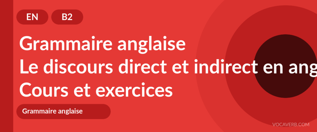 Le discours direct et indirect en anglais