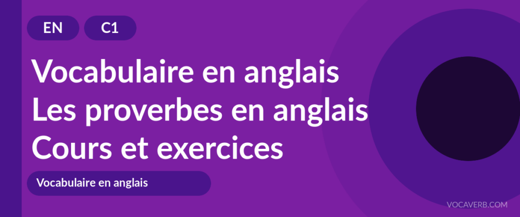 Les proverbes en anglais