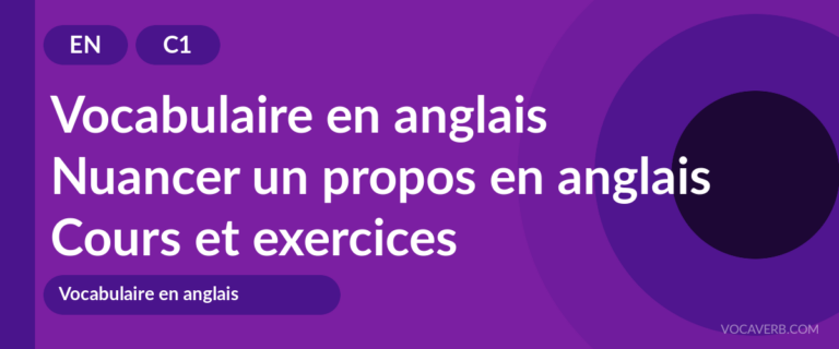 Nuancer un propos en anglais [C1] — VocaVerb