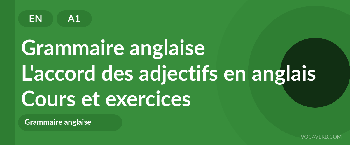 L'accord des adjectifs en anglais [A1] — VocaVerb