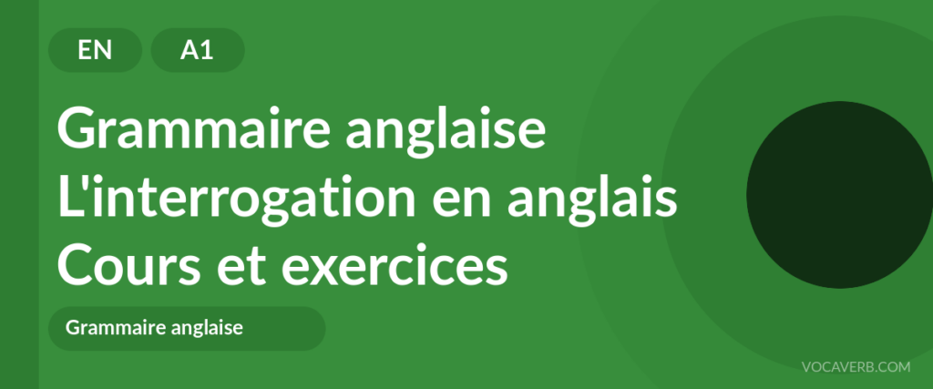 L'interrogation en anglais