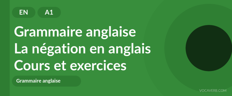 La négation en anglais [A1] — VocaVerb