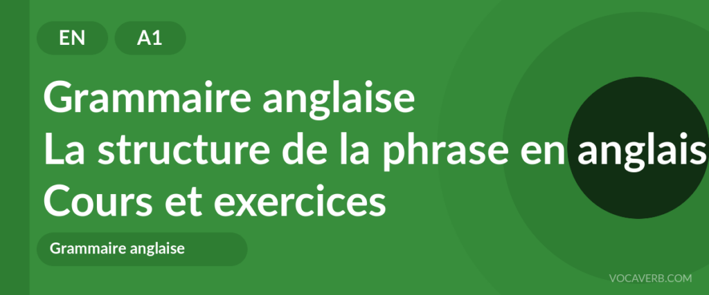 La structure de la phrase en anglais