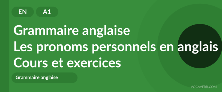 Les pronoms personnels en anglais [A1] — VocaVerb
