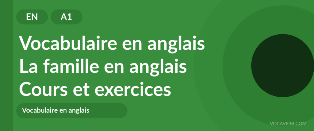 La famille en anglais
