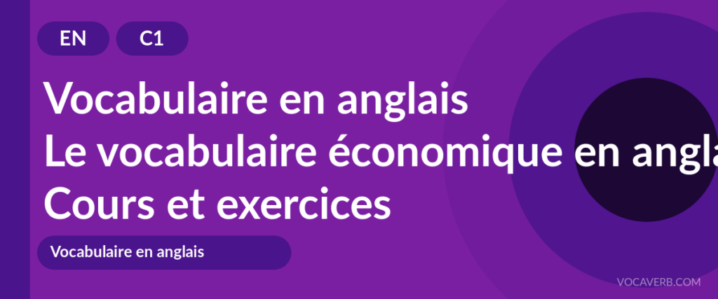 Le vocabulaire économique en anglais