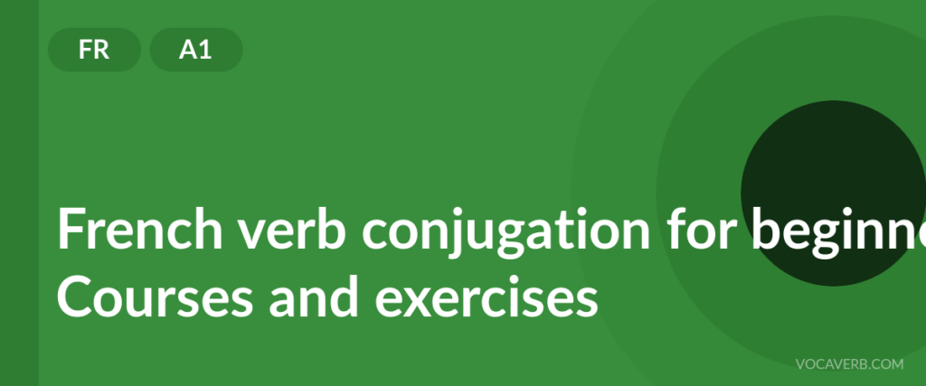French verb conjugation for beginners
