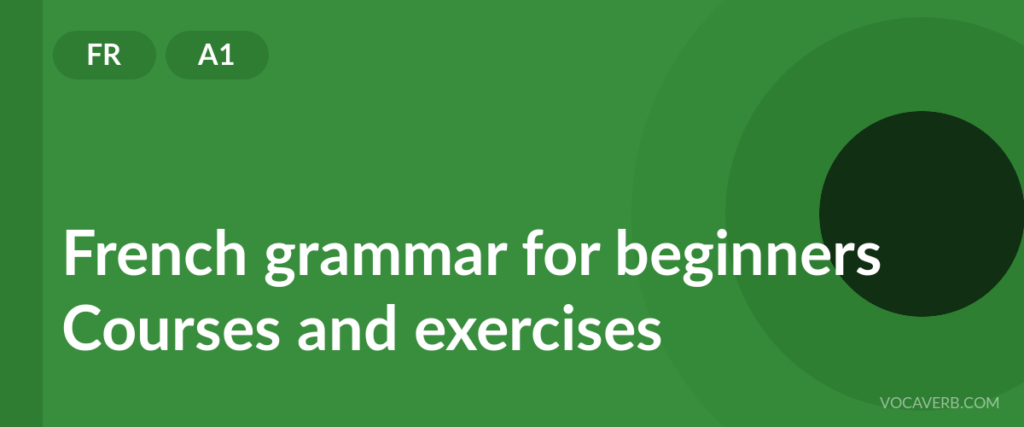 French grammar for beginners