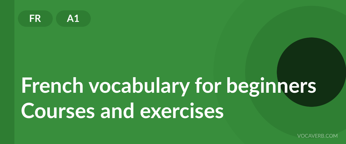French vocabulary for beginners [A1] — VocaVerb