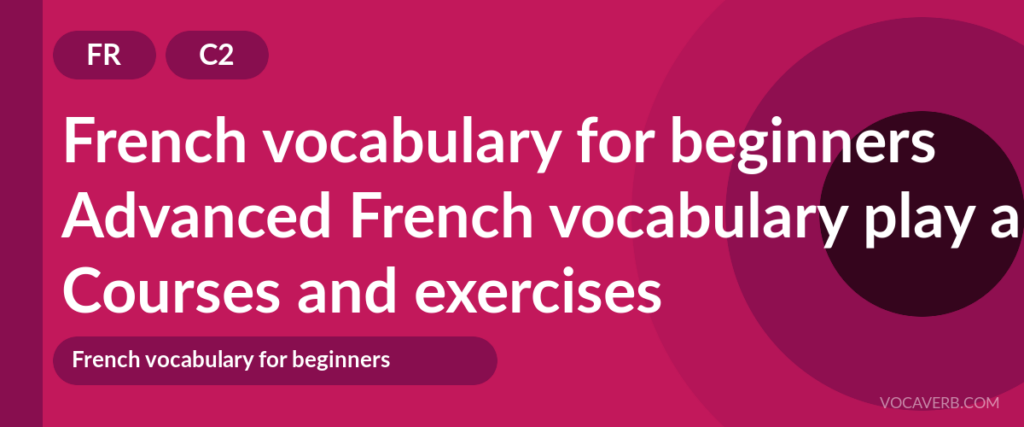 Advanced French vocabulary play and mastery
