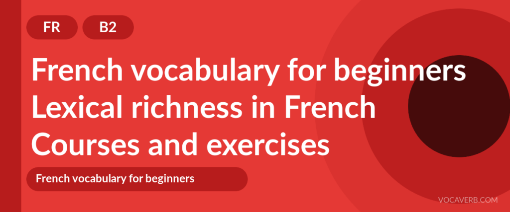 Lexical richness in French