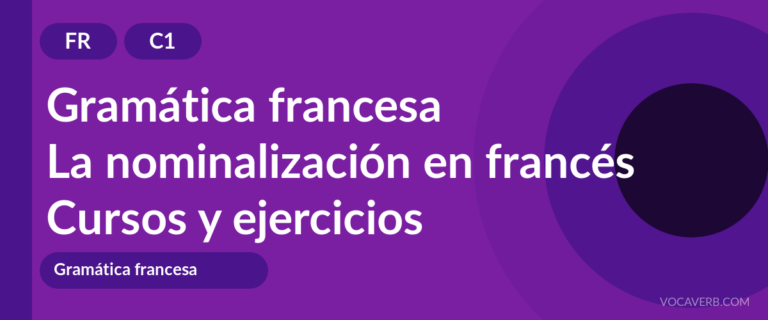 La nominalización en francés [C1] — VocaVerb