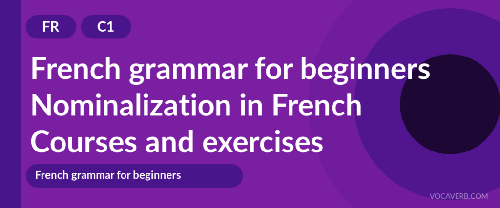Nominalization in French