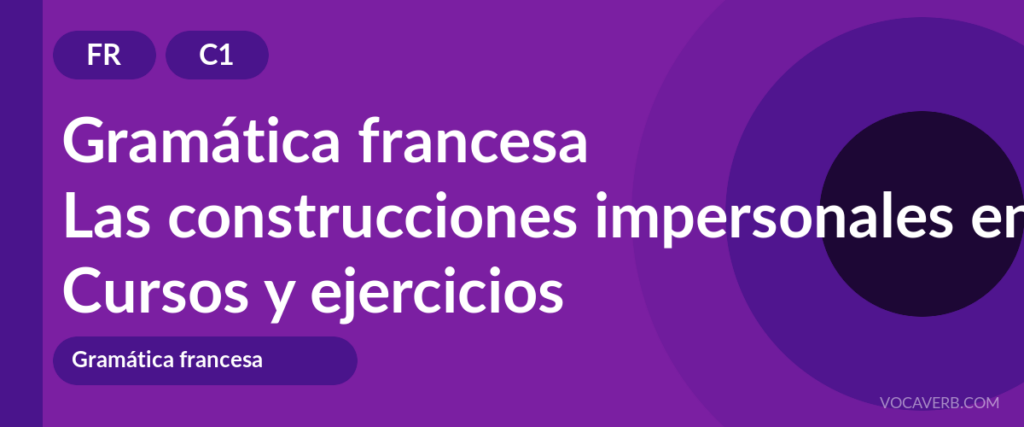Las construcciones impersonales en francés