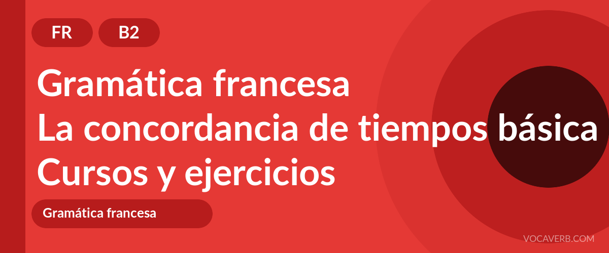 La concordancia de tiempos básica en francés [B2] — VocaVerb