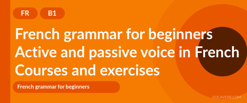 Active and passive voice in French