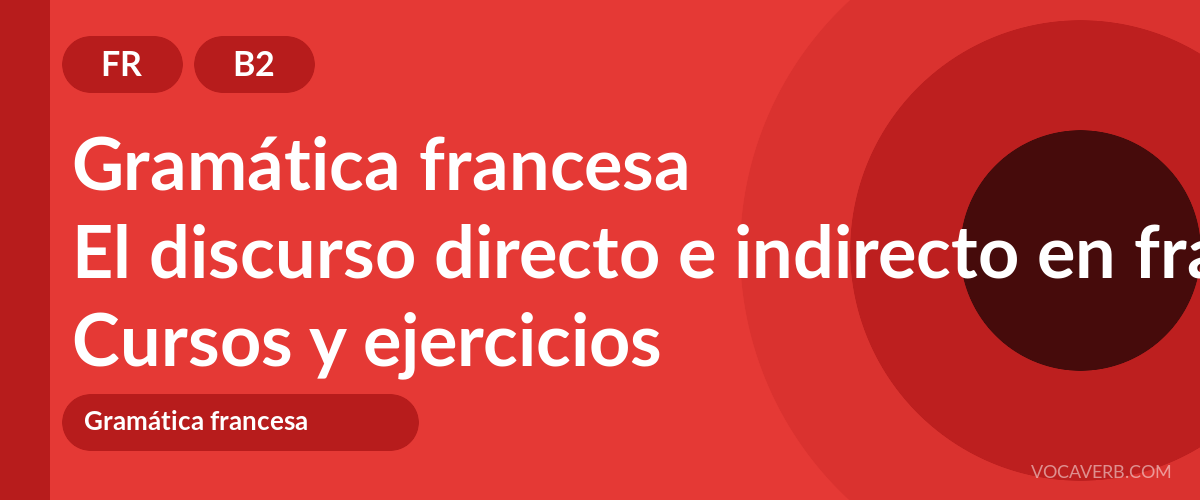 El discurso directo e indirecto en francés [B2] — VocaVerb
