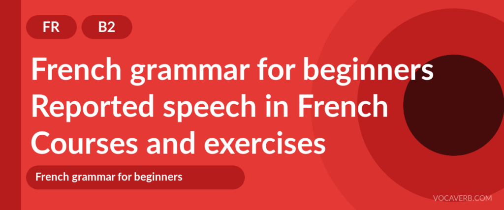Reported speech in French