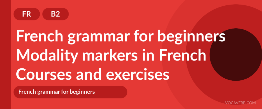 Modality markers in French