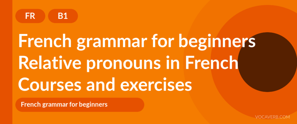 Relative pronouns in French