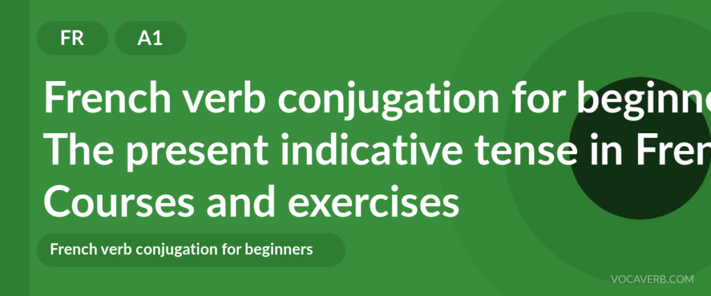 The present indicative tense in French