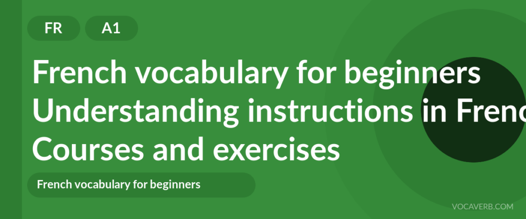 Understanding instructions in French