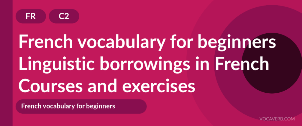Linguistic borrowings in French