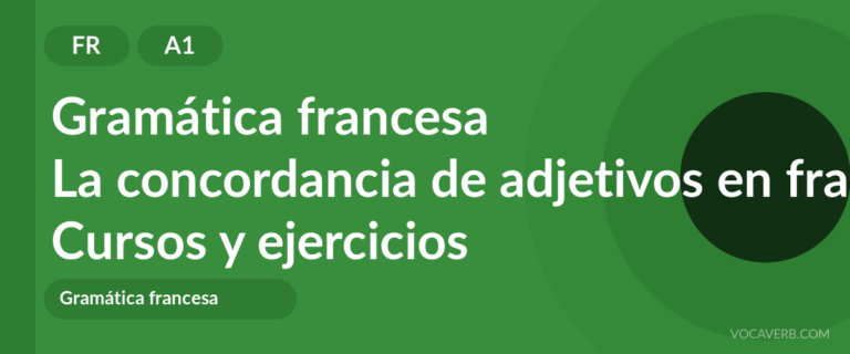 La concordancia de adjetivos en francés [A1] — VocaVerb