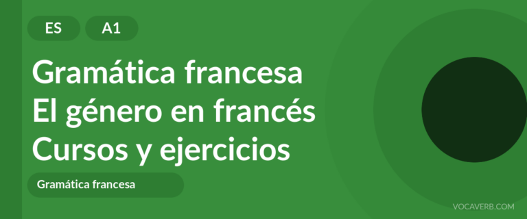 El género en francés [A1] — VocaVerb
