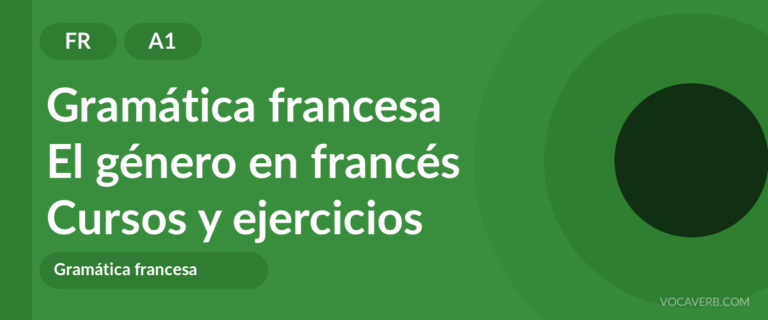 El género en francés [A1] — VocaVerb