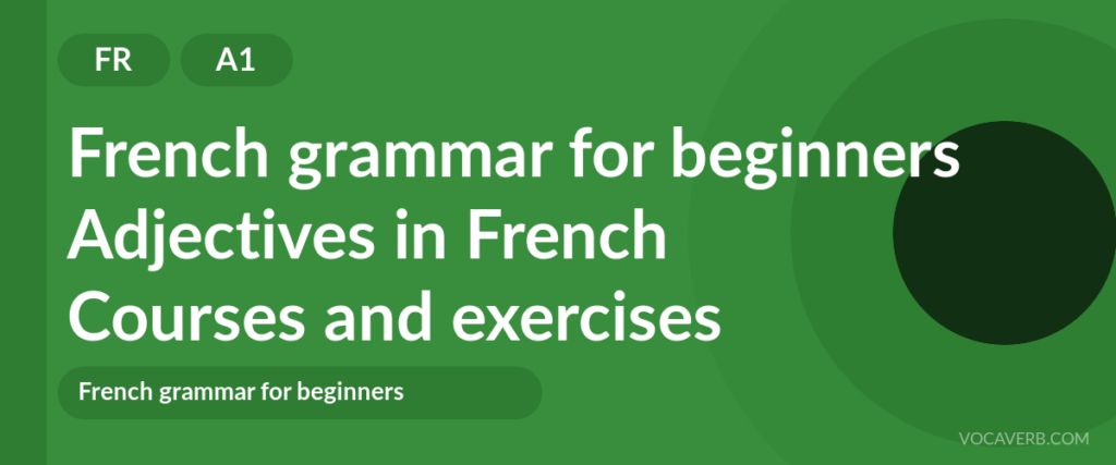 Adjectives in French