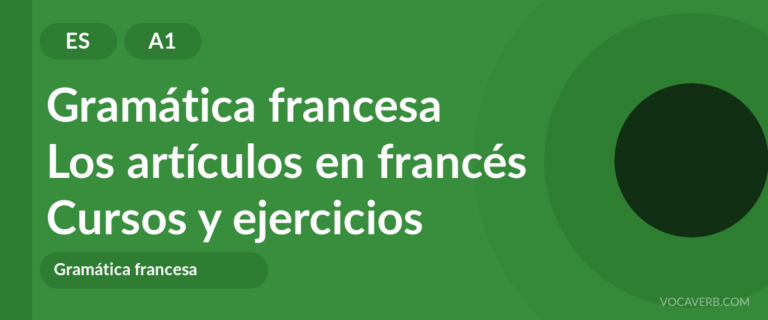 Los artículos en francés [A1] — VocaVerb