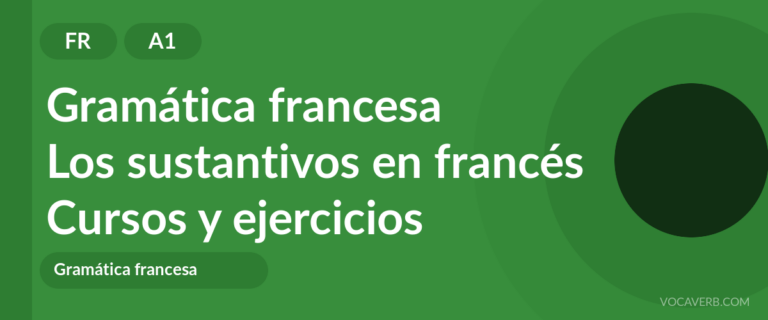 Los sustantivos en francés [A1] — VocaVerb